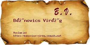 Bánovics Virág névjegykártya