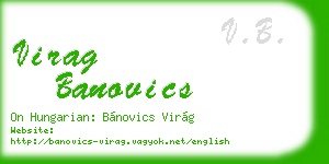 virag banovics business card